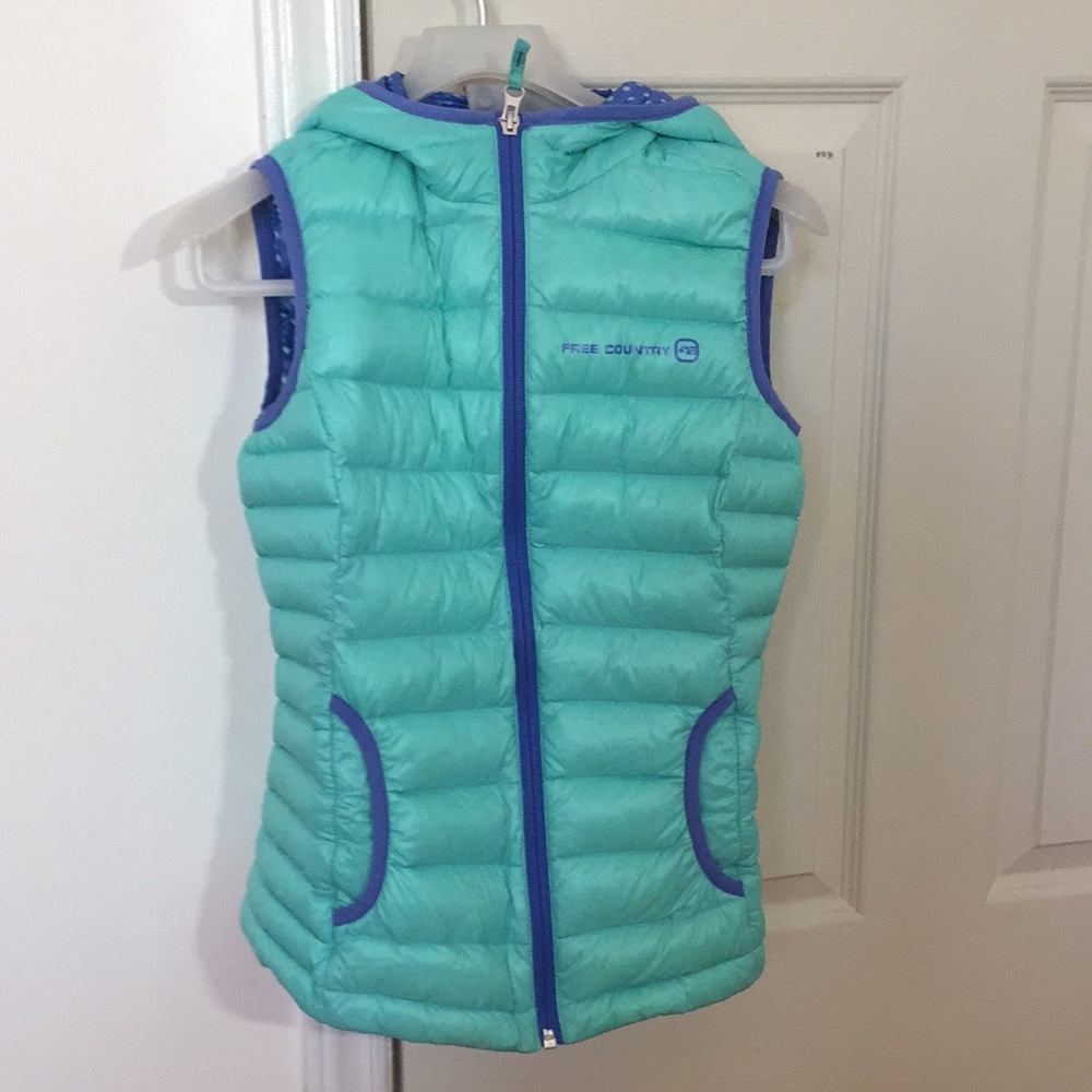 Blue and purple puff jacket from free people